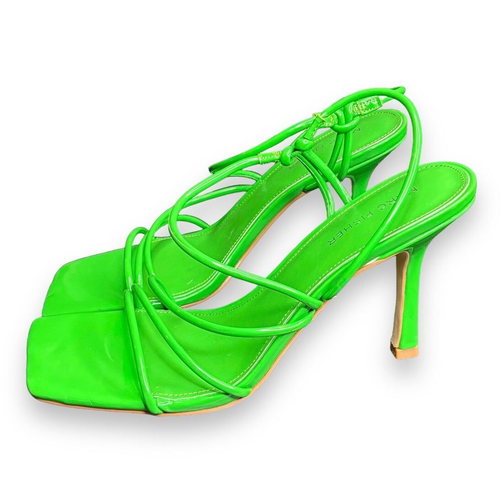 Marc Fisher Dareta Pump Sandal Women's BRIGHT‎ GREEN Sandal Sz 9